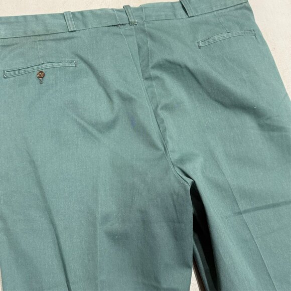 Vintage 60s 70s Koratron Work Pants Lightning Zipper 38x27 - Picture 10 of 12